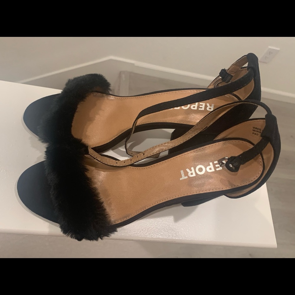 Report Fuzzy Block Heel Sandal - image 3